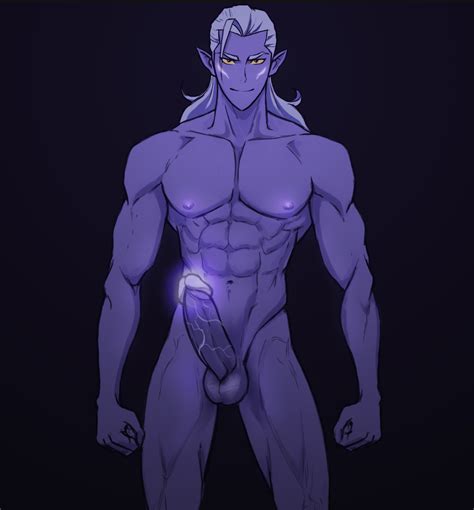 Rule Boy Abs Galra Looking At Viewer Lotor Voltron Male Male Focus Muscle Nude
