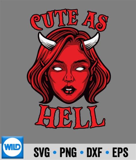 Horror Svg Cute As Hell Esoteric Cute Satanic Occult Anime Girl Svg Wildsvg