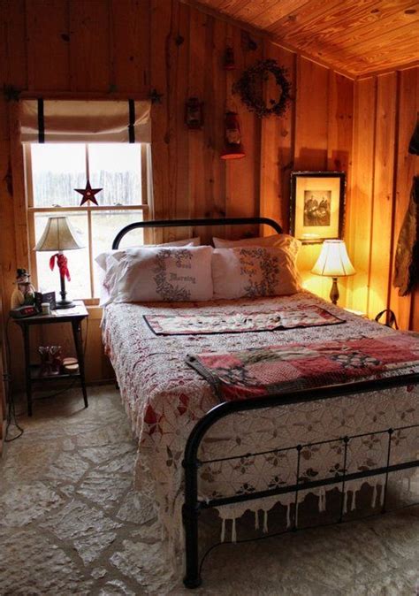 Cabin Bedroom That Bed Is Beautiful And I Just Love This Small Space
