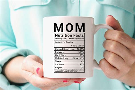Mom Nutrition Facts Mug Happy Mothers Day T For Mom 11oz Etsy