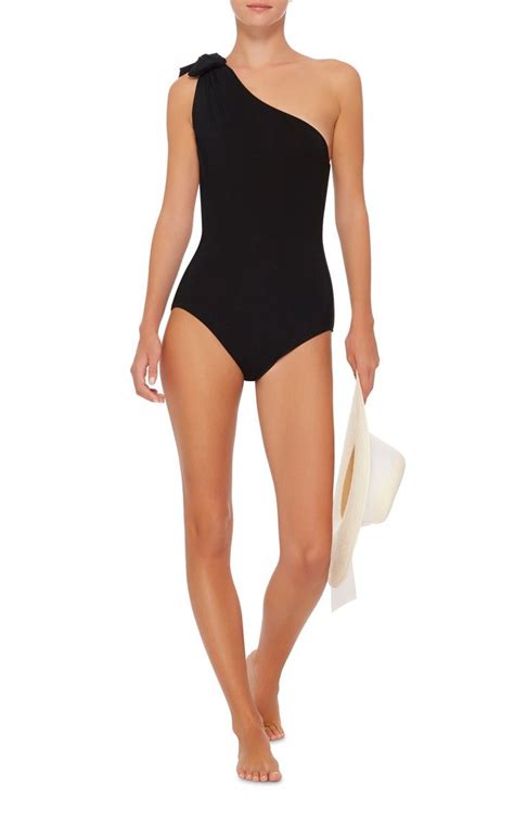 Melika Bow Asymmetric One Piece Swimsuit By Araks Moda Operandi Swimwear Swimsuits
