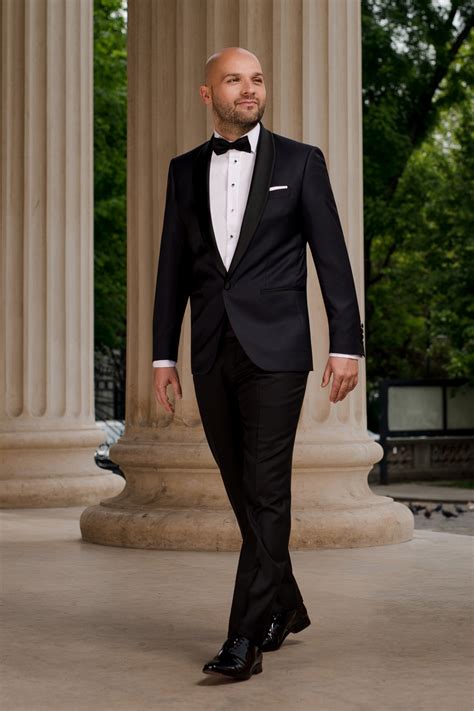 Gentlemen`s Corner Slim Fit Dinner Suit Jacquard Business Suits