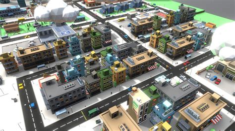 Low Poly City Pack 3d Model By Bas Game Asset Ferhatevk 352eb2b