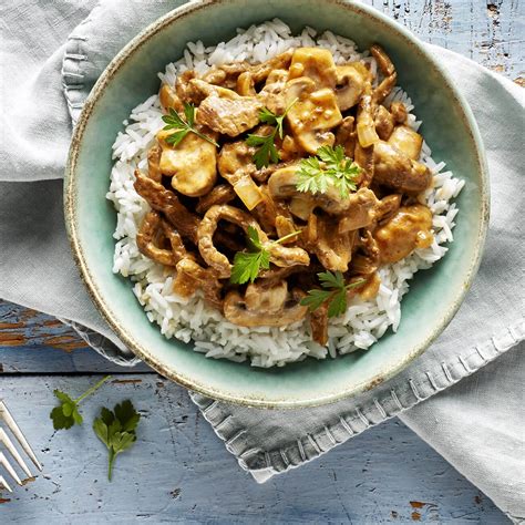 Beef Stroganoff With Rice Recipe Woolworths