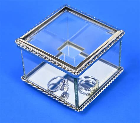Small Glass Display Box Jewelry Box Bridesmaid T Mother Etsy