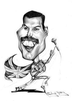 Freddie Mercury | Freddie mercury, Cartoon people, Caricature