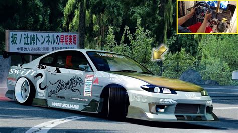 SILVIA S15 Drifting TIGHT JAPANESE TOUGE W Steering Wheel Assetto
