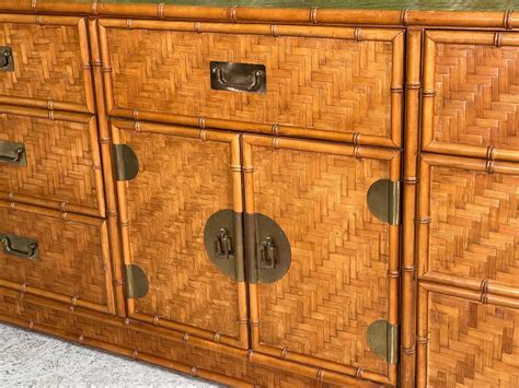 Vintage Dresser By Dixie Furniture Features Faux Bamboo Detailing And A