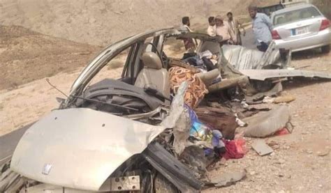 وفاة 7 أشخاص من أسرة واحدة إثر حادث مروري مروع شرق اليمن