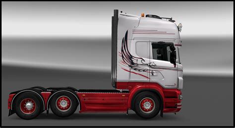 Griffin White Skin For Rjls Scania R V Ets Mods Euro Truck Simulator Mods Ets Mods Lt