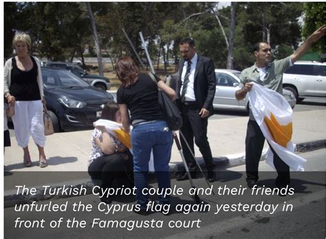 turkish speaking cypriots charged attacked for proudly hanging cyprus flag in occupied famagusta
