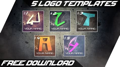 5 Youtube Logo Templates Free Psd Download Youtube