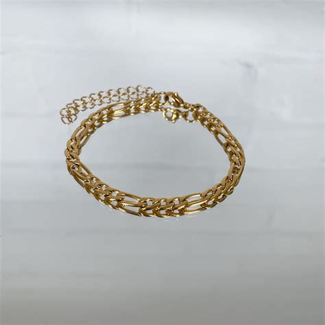 Figaro Chain Anklet Gold Prya