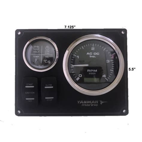 Yanmar Diesel Engine Marine Instrument Panel B Type Usa Made Magnetic