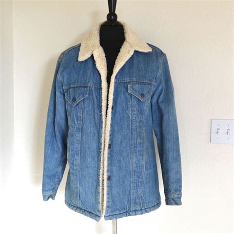 80s Wool Lined Levis Denim Jacket Mens Size 40 Medium