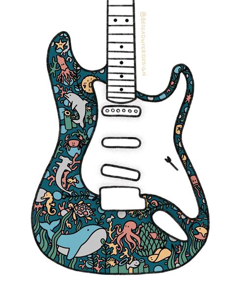 Painting An Electric Guitar — Becca Dwyer Design