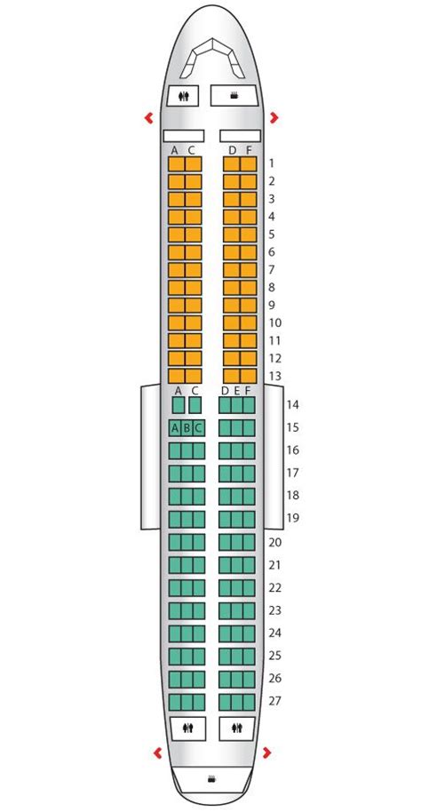 Seat Map British Airways Airbus A320 Domestic Layout C33