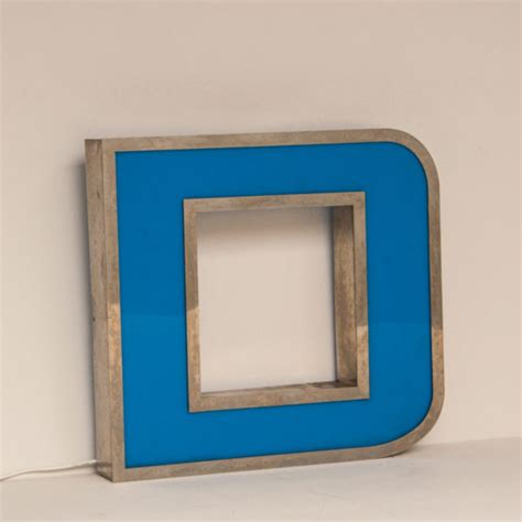 Reclaimed Blue Letter Light D Vintage Matters