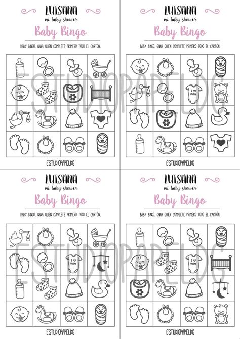 Las tarjetas son imprimibles, bonitas y gratis! Baby Shower Juegos Para Imprimir Pdf - Baby Viewer