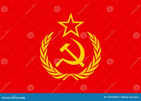 Union Of Soviet Socialist Republics Map With Flag Outline Of A State