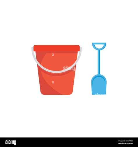 Beach Toys Pail And Shovel Vector Illustration Stock Vector Image