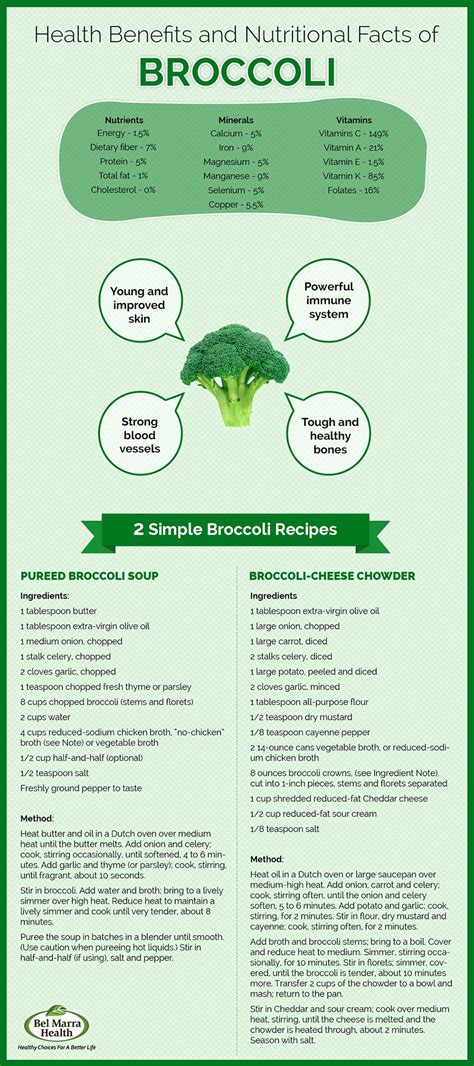 Infographic Nutritional Benefits Of Broccoli