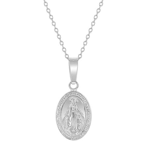 925 Sterling Silver Immaculate Conception Miraculous Virgin Mary Medal