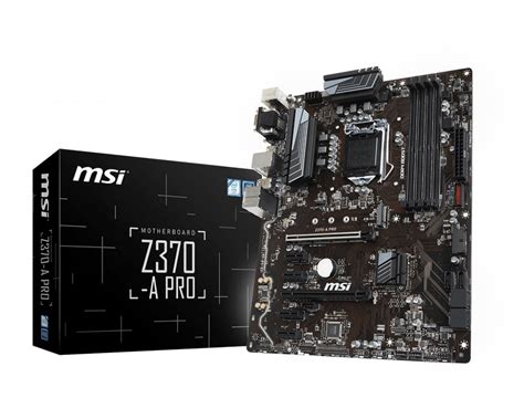 Msi Motherboard Z370 A Pro Z370apro And 20 Mir