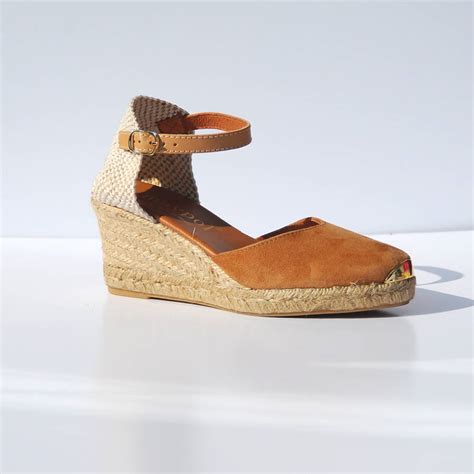 Closed Toe Wedge Espadrilles Navy Or Camel By Espadrille