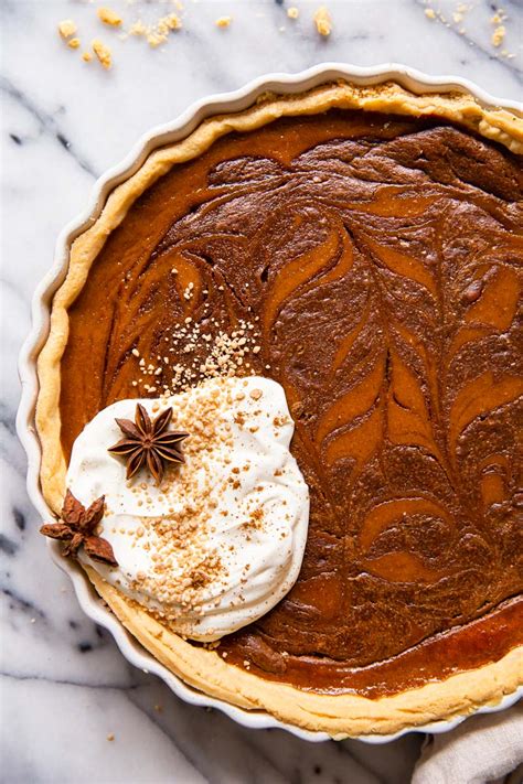 Pumpkin Pie With Chocolate Swirl Vikalinka