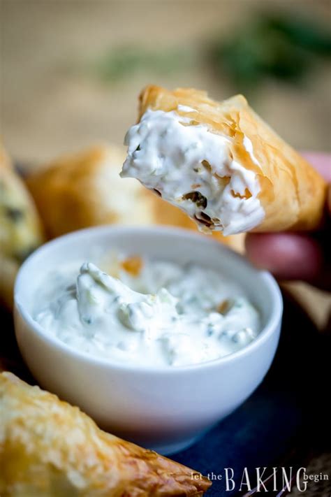 Spanakopita Triangles Spinach And Feta Phyllo Appetizer Let The