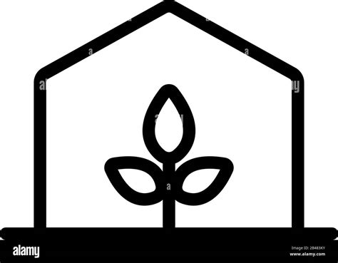 Greenhouse Icon Vector Isolated Contour Symbol Illustration Stock