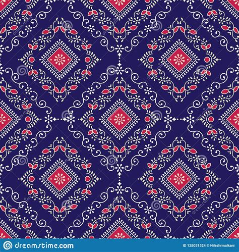 Seamless Traditional Indian Pattern Stock Vector Illustration Of