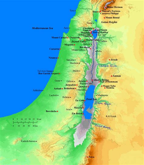 Map Holy Land Tour