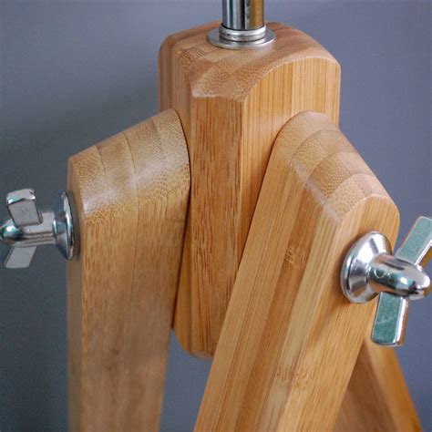 Bamboo Wood Tripod Table Lamp Base By Quirk