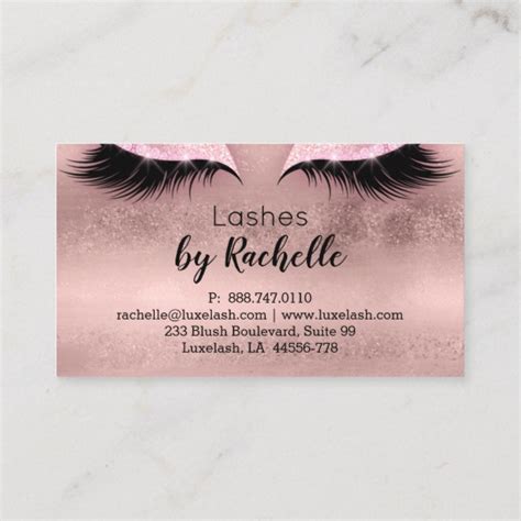 This area will allow you to continue developing your business card by entering your personal information. Lashes Lash Business Card Eyelash Rose Gold - J32 DESIGN