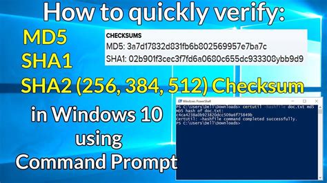 How To Verify Md Sha And Sha Checksum In Windows Make Vrogue