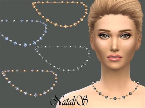Natalischain With Beads And Crystals In 2024 Sims 4 Crystals