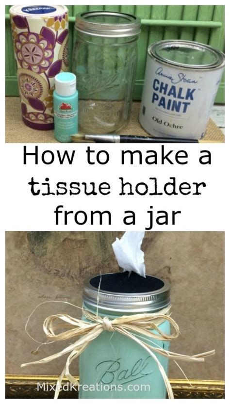Mason Jar Tissue Holder Mixed Kreations