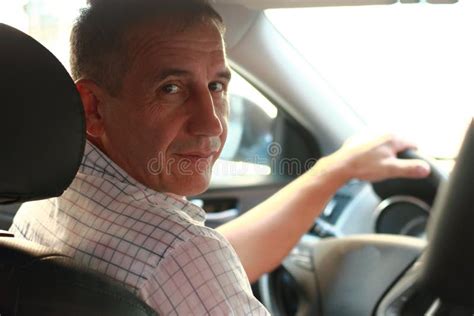 Positive Man A Taxi Driver Is Waiting For You Stock Photo Image Of