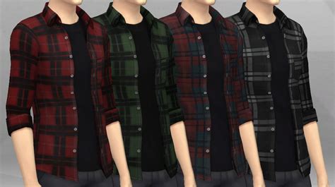 Sims 4 Flannel Shirt Cc Sims 4 Cc Finds Alpha — Newen092 Newen Sims4