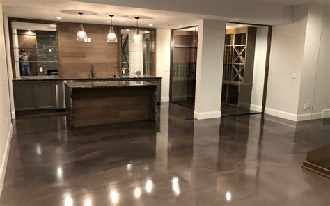 Metallic Epoxy Basement Floor Lava Flow Metallic Epoxy Flooring