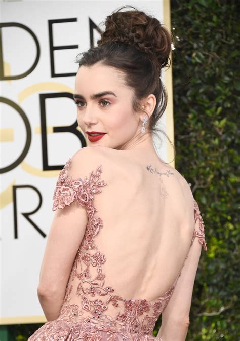 Lily Collins Hair And Makeup At The Golden Globes Popsugar