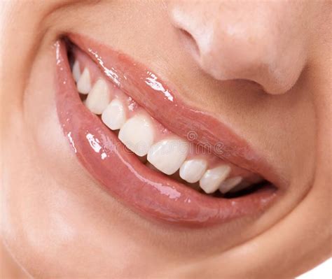 Thats A Perfect Smile A Womans Mouth And Teeth Stock Image Image Of