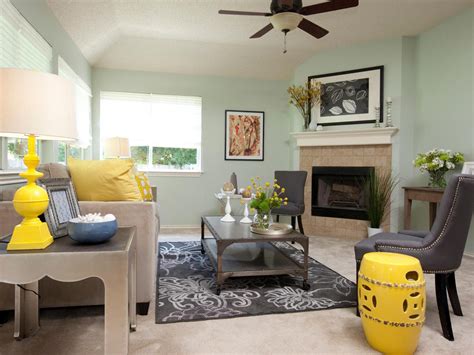 Pink and green can be the best color combination to beautify your apartment. Mint Green Living Room With Yellow Accents | HGTV