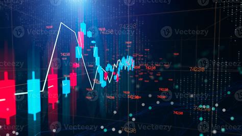 Financial Stock Market Chart And World Map Background Technology