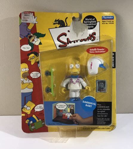 Simpsons Daredevil Bart World Of Springfield Interactive Figure Seri 8 Playmates 43377992462 Ebay