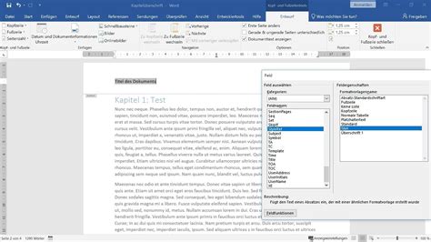 Microsoft word is a word processor developed by microsoft. Dokumententitel oder Kapitelüberschriften in Kopfzeile ...