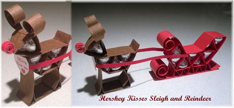 Modified From A Design Seen On Pinterest Hershey Kisses Sleigh And Reindeer Origami And