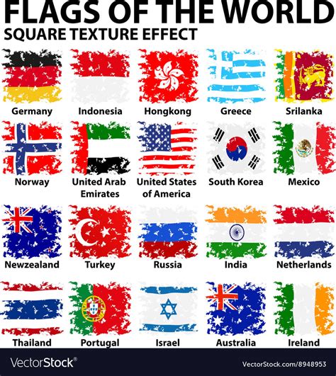 Flags Of The World Poster 1art1 Flaggen Der Welt Country Names And